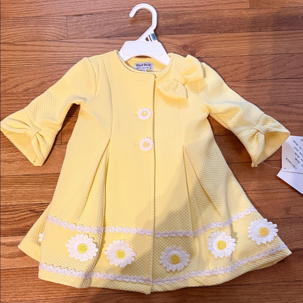 Blueberi Yellow and White Floral Dress